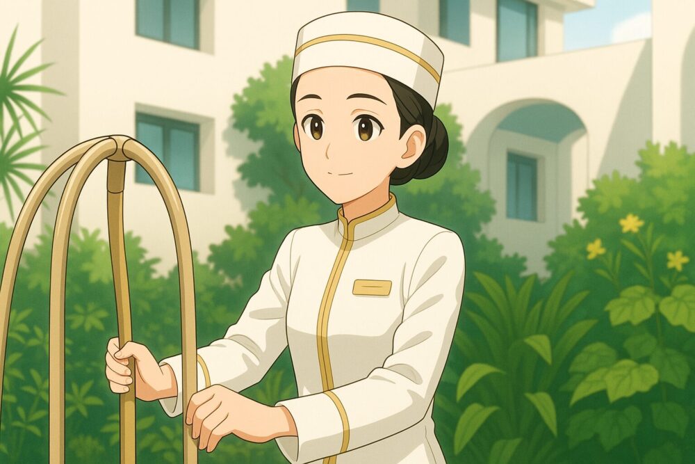 リゾートホテルで働くスタッフ